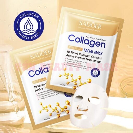 20 Miếng nạ Collagen Yến hỗ trợ dưỡng ẩm, dưỡng sáng, căng bóng sáng mịn trẻ hóa da, giảm thâm sạm nám, giảm láo hóa và phục hồi da hư tổn dùng cho da khô, da dầu, da mụn, da nhạy cảm