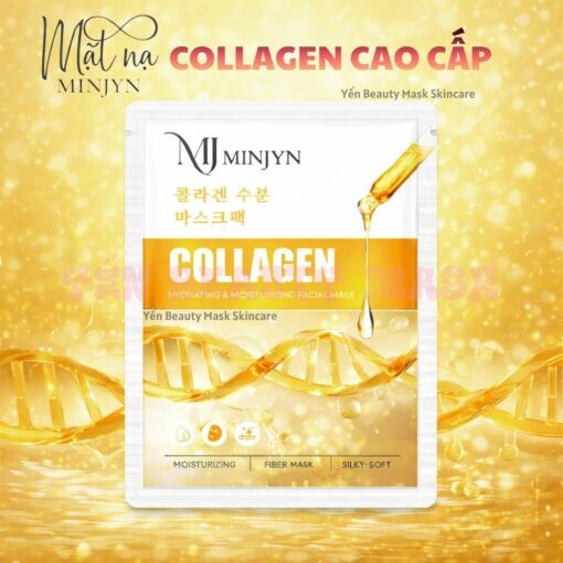 10 Miếng dùng thử Mặt Nạ Collagen MINJYN  CAO CẤP Dưỡng Ẩm Dưỡng Da, làm dịu phục hồi da mềm mướt, dưỡng trắng sáng giảm nám sạm, lão hóa Skincare Cosmetics Kem mask giấy Face kiểm soát lỗ chân lông gel đủ vị Giảm Nhờn