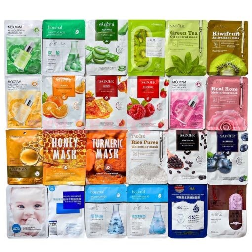 [Da Mụn - mờ Thâm Sẹo] 60 [Thêm 10] mặt nạ chăm sóc da mụn giảm thâm, sẹo mix các vị trái cây và tinh chất dịu nhẹ hỗ trợ Skincare Dưỡng Ẩm Da Làm Đẹp Da Nữ Cosmetics Kem Face Women phục hồi da mụn đủ vị làm dị vitamin e