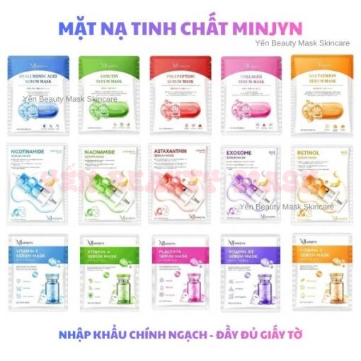 [TINH CHẤT] 50 mặt nạ tinh chất mix vị dưỡng ẩm, kiểm soát dầu, giảm nám lão hóa với HA, collagen, retinol, B5, làm trắng vitaminC Skincare, Làm Đẹp Da Nữ đủ vị làm dịu kích ứng chăm sóc da mụn mask giấy gel