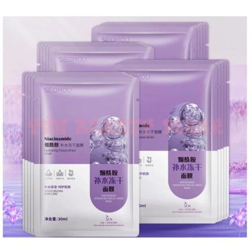 Combo 10 Miếng nạ Niacinamide truyền trắng dưỡng ẩm, dưỡng sáng da, giảm thâm sạm nám, căng bóng sáng mịn trẻ hóa da