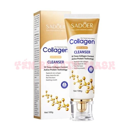 SADOER Sữa Rửa Mặt Collagen 100g Làm Sạch Da Dưỡng Trắng Giảm Lão Hoá Kiểm Soát Dầu Tẩy Tế Bào Chết Làm Da Sáng Mịn Cấp Ẩm Cho Da Nhạy Cảm