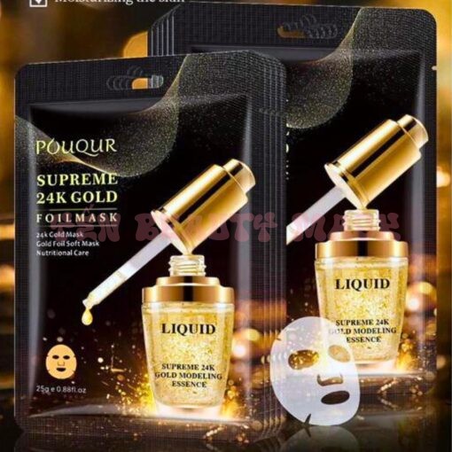Mặt nạ tinh chất 24k gold dòng cao cấp s.iêu dưỡng làm dịu phục hồi da hỗ trợ làm săn chắc/nâng cơ giảm lão hóa, Dưỡng Ẩm, giúp cho da căng mướt, mềm mịn đắp mask bước quan trọng trong chu trình Skincare Làm Đẹp Da giấy gel