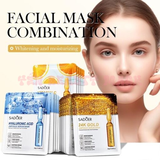 [COMBO 50 MIẾNG - CHỌN VỊ] Các Dòng Mặt Nạ Cao Cấp Như Collagen, Niacinamide, Vitamin B5, Vitamin C, Vàng 24k, HA Lẻ Từng Dòng Hoặc Mix Vị Theo Nền Da Giúp Cấp ẩm, Căng Mướt Da, Làm Trắng Giảm Nám Sạm, Skincare, Cosmetics, Kem mask giấy, Face, gel đủ vị