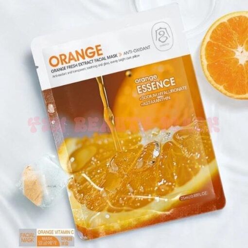 Mặt nạ Cam Orange Mẫu Hàn chứa Vitamin C dưỡng trắng da mờ thâm, giảm nám sạm, hạn chế oxy hóa gây lão hóa, tăng đàn hồi, làm trắng giúp da căng sáng, mướt mịn hạn chế tăng sắc tố da dùng cho mọi nền da Skincaremask giấy Face, gel đủ vị, mặt nạ ngủ